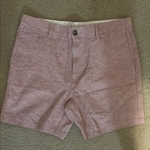 Men's Striped Shorts - Red Size 33 Ultra Slim Built-In Flex NWOT